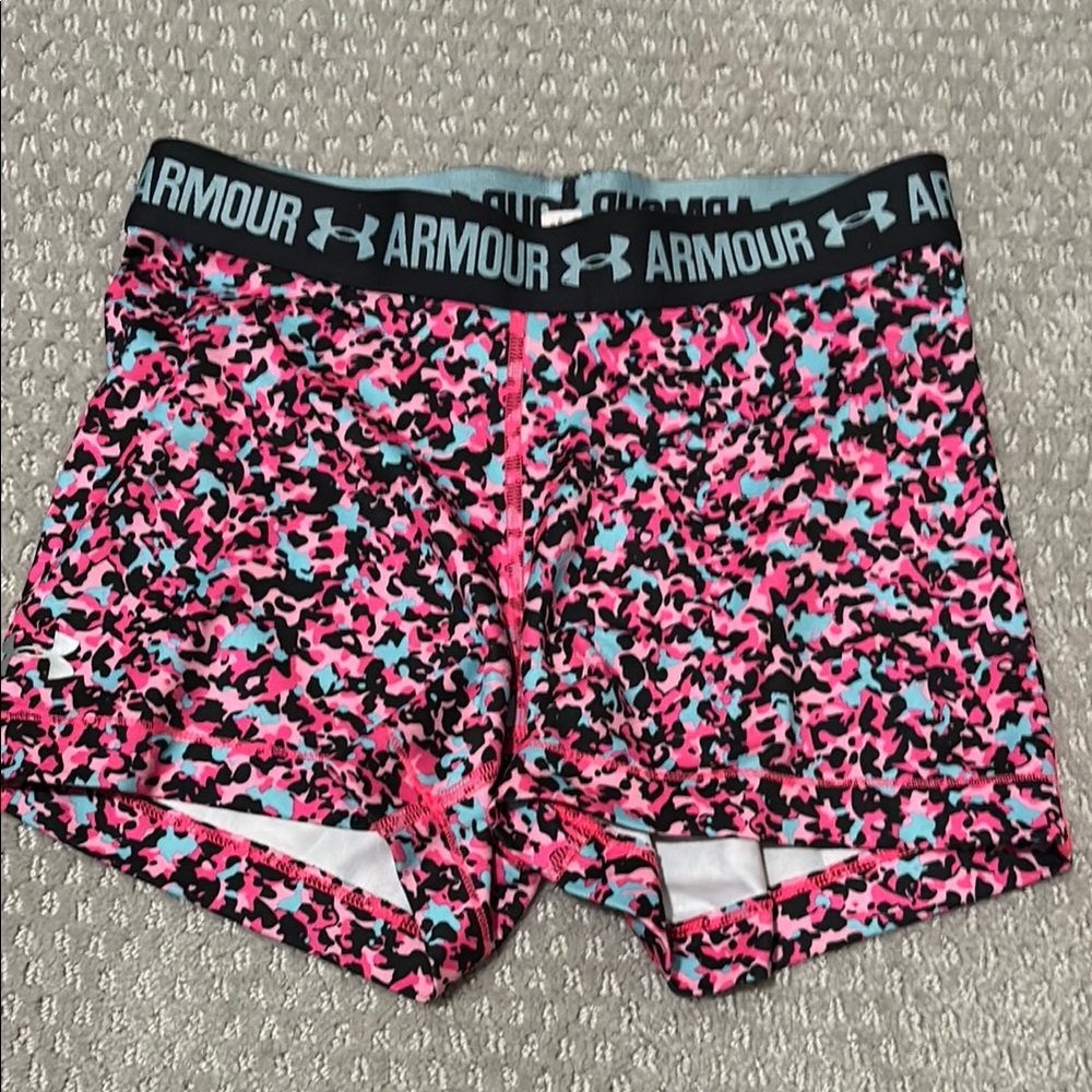 Under Armour Pink and Black Athletic Shorts
